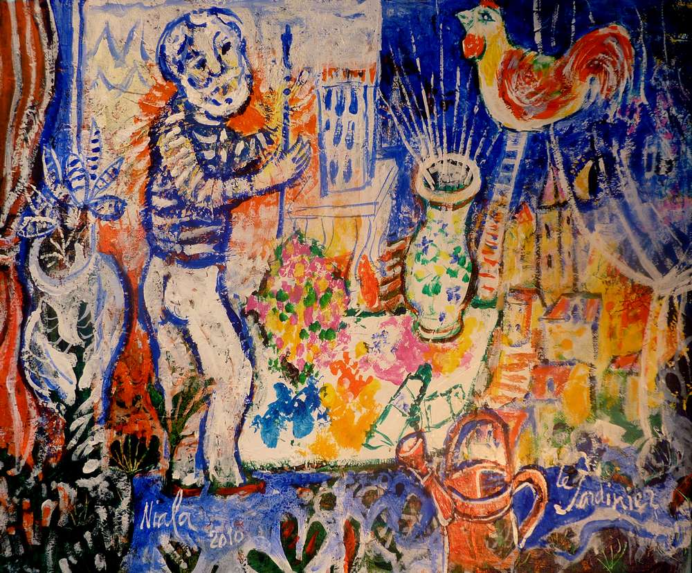 LE JARDINIER - 2010 - NIALA - Acrylique sur toile 46 x 38 003